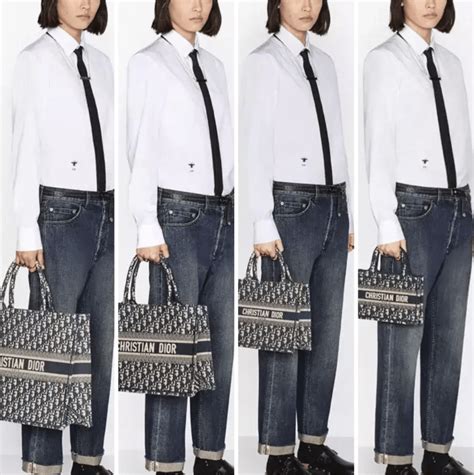 dior book tote size guide